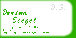 dorina siegel business card